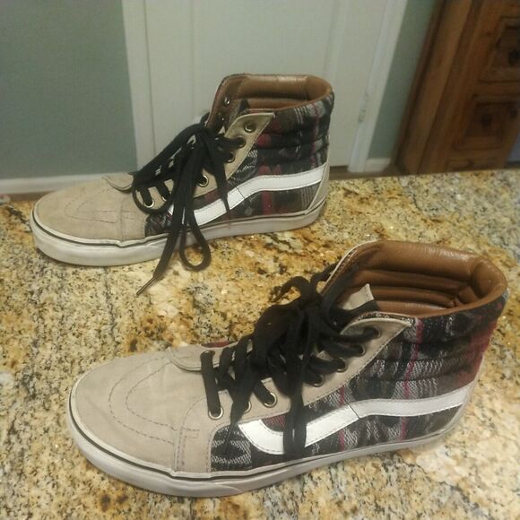 Vans Women’s 9/Mens 7.5 Shoes Aztec Woven & Leather Hi-Tops Skater Sk-8 Hi main image 11